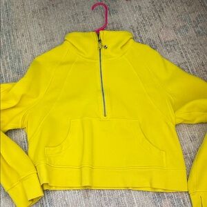 Bright Yellow Half-Zip Hoodie Lululemon